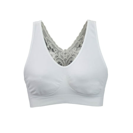 

Seamless Lace Racerback Bra White Small