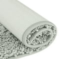 thumbnail image 4 of Unique Bargains Non-Slip Soft Fluffy Shag Washable Plush Bath Rugs for Bedroom Light Grey-1 16"x24", 4 of 7