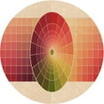 thumbnail image 1 of Ahgly Company Tapis Rond Lavable en Machine Intérieur Rouge Pamplemousse Transitionnel, 6 Pieds Rond, 1 of 7