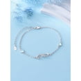 thumbnail image 4 of CACA LADY Infinity Anklet Bracelets for Women 925 Sterling Silver Moonstone Infinity Love Anklet Beach Jewelry for Her Mom Women Wife, 4 of 6