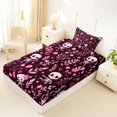 thumbnail image 2 of Manfei Cartoon Halloween Twin Fitted Sheet,Bat Silhouette Bedding,2 Pieces,1 Fitted Sheet and 1 Pillowcase, 2 of 6