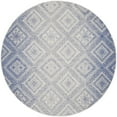 thumbnail image 3 of Nourison Whimsicle Boho Farmhouse Ivory Blue 8' x round Area Rug, (8' Round), 3 of 9