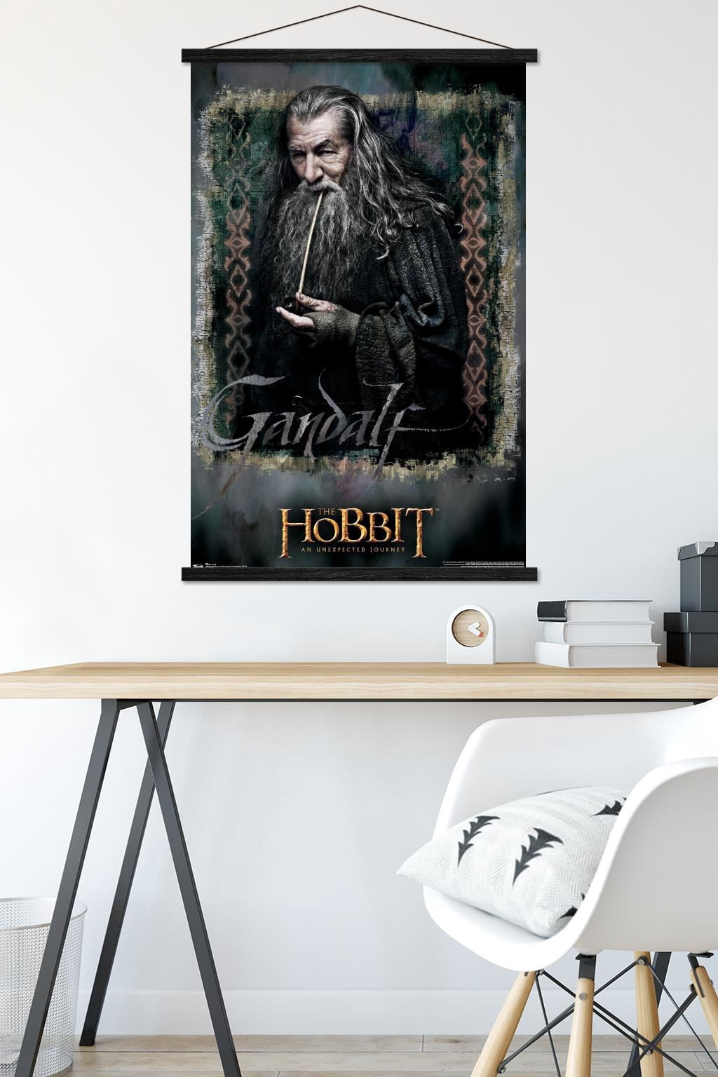 The Hobbit: An Unexpected Journey - Gandalf Wall Poster with Wooden Magnetic Frame, 22.375" x 34"