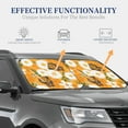 thumbnail image 3 of Kdxio White Floral And Butterflies Print 2-Piece Sun Shade Front Windshield - Foldable Car Front Window Sunshades For Most Sedans Suv Truck, 3 of 6