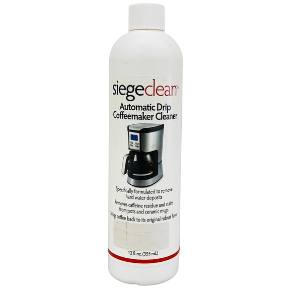 769L, Siege Auto Drip Coffeemaker Cleaner, 12 oz, Earth Friendly, Made in USA