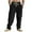 Black, variant on Men's Baggy Corduroy Pants Casual Sweapants Drawstring Lounge Straight Leg Track Pants with Mulit Pockets