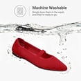 thumbnail image 4 of DREAM PAIRS Women's Pointed Toe Mary Jane Flats Comfortable Knit Slip-On Shoes Lightweight Flexible Foldable Walking Flats, 4 of 7