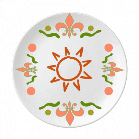 

Sunshine Sun Hand Painting Orange Flower Ceramics Plate Tableware Dinner Dish