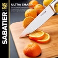 thumbnail image 4 of Sabatier 15-Piece Stainless Steel Knife Set with Acacia Wood Block, High-Carbon Kitchen Knives, 4 of 10
