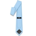 thumbnail image 2 of Sky Blue Tie Premium Mens Gabardine Matt Powder Pale Blue Necktie Tuxedo Cornflower Color Glacier Baby Blue Corbatas (Light Blue, Standard 2.75"), 2 of 6