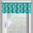 thumbnail image 2 of Ambesonne Aqua Damask Window Valance, Oriental Lace Lotus, 54" X 12", Dark Seafoam White, 2 of 5