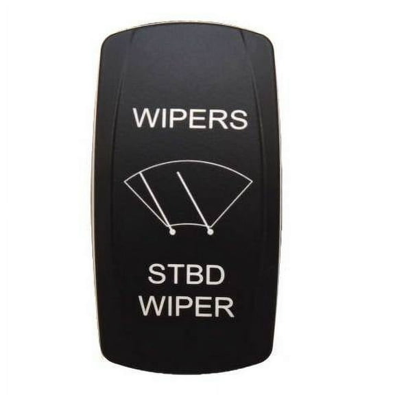 Boat Rocker Switch Cover | STBD Wipers Actuator Black White