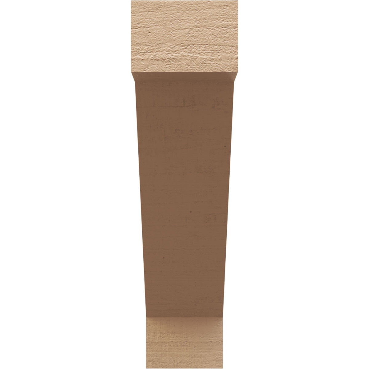 9"W x 36"D x 36"H Thin Burlington Rough Cedar Woodgrain TimberThane Corbel, Primed Tan