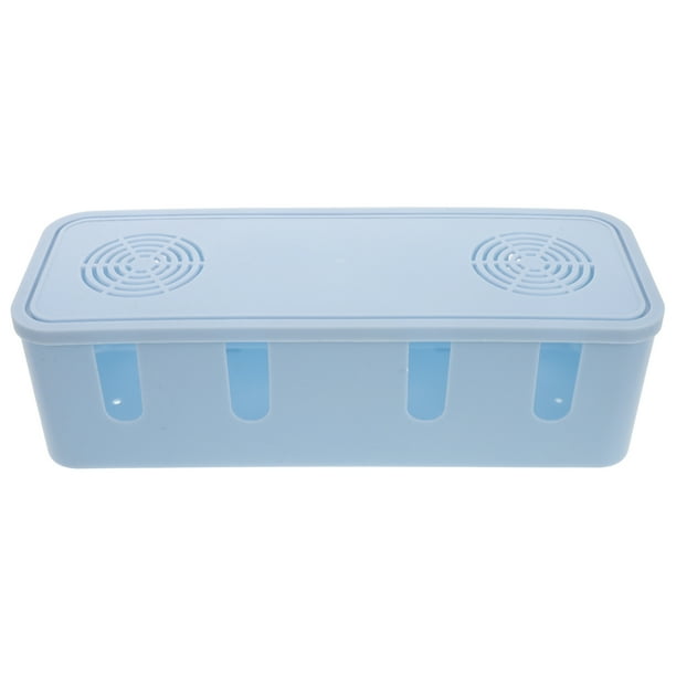GOOHOCHY Caja de almacenamiento de escritorio, organizador de cables, regleta, adaptador de carga, estuche de almacenamiento para el hogar, la oficina y la escuela.