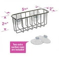 thumbnail image 2 of Jolitee Silver Stainless Steel Suction Cup Anti Rust Sink Caddy for Sponges or Soap with Extra Suction Cups (Single), 2 of 4