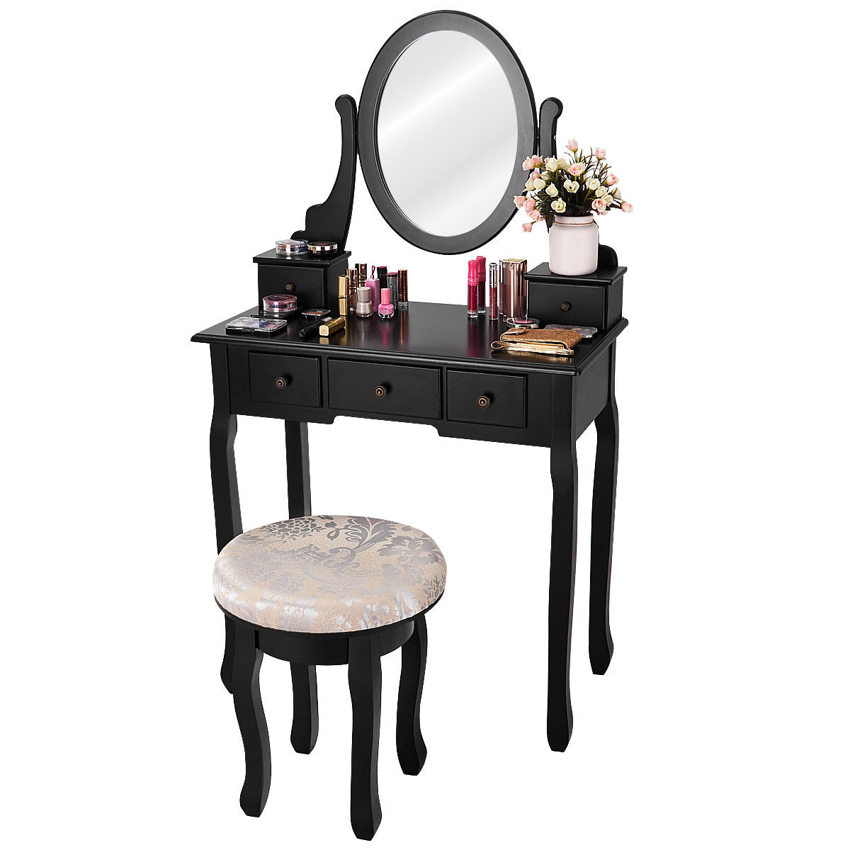 Black Makeup Vanity Without Mirror - Mugeek Vidalondon