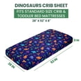 thumbnail image 2 of Todays Kids 1-Pack Dinosaurs Fitted Crib Sheet - Soft Crib Mattress Sheet, Easy Care Machine Wash Fabric - Fade Resistant Toddler Mattress Sheets w/ 360 Elastic Bands - Fits 28x52 Toddler Mattresses, 2 of 7