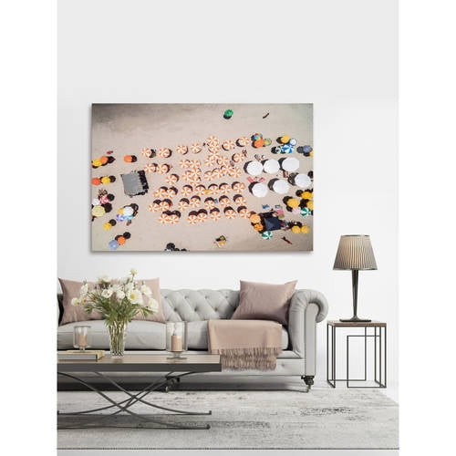 Marmont Hill "Multicolored Umbrellas" Painting Print on Wrapped Canvas