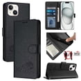 thumbnail image 5 of Flip case for GANGXUN iPhone 13 Wallet Case with Kickstand, Card Slots, RFID Block, Cat Design, 5 of 5