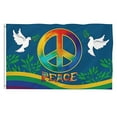 thumbnail image 2 of World Peace Flag 90 X 150 Cm Large Polyester Peace Flag For Backyard Garden Playground, 2 of 8