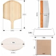 thumbnail image 3 of 5 PCS Round Pizza Stone Set, 13" Pizza Stone for Oven and Grill with Pizza Peel, Pizza Cutter & 10pcs Cooking Paper, Baking Stone for Pizza, Bread, 3 of 6