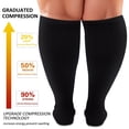 thumbnail image 4 of 3 Pairs Medical Sport Plus Size Compression Socks - 20-30mmhg Graduated Knee-High Support for Men & Women, Ideal for Soccer, Running, and Nurses, 4 of 6