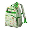 thumbnail image 3 of Adorable Forest Frog Backpack Featuring Green Frog Cartoon, Plant and Mushroom Print, and Nature Pattern, 3 of 6