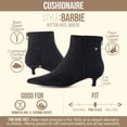thumbnail image 3 of Cushionaire Barbi Women's Kitten Heel Dress Bootie – Soft Vegan Leather, Memory Foam Padded Insoles and Back Zipper, Spring Boots for Women, 3 of 14