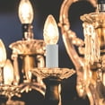 thumbnail image 2 of 6pcs Chandelier Lamp Base Sleeves Metal Candle Light Bulb Socket Covers Light Fixture, 2 of 8