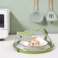 thumbnail image 3 of Microwave Cover for Food, Dingrich Transparent Microwave Splatter Cover 10.2x4.3inch, High Temperature Resistant Microwave Food Cover with Scald Resistant Handle for Household Kitchen, 3 of 9