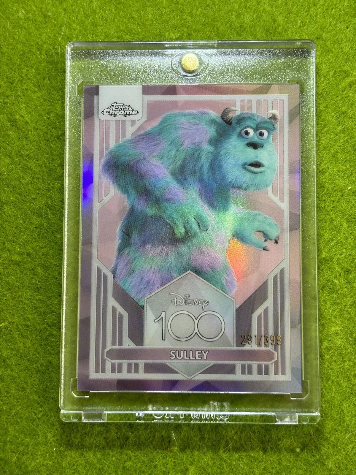 SULLEY Disney 100 PINK REFRACTOR #/399 SP MONSTERS INC 2023 Topps