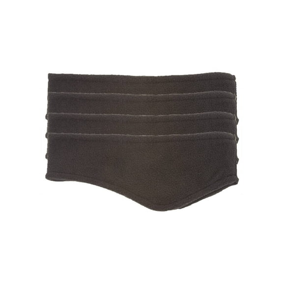 Men/Women Polar Fleece Head and Ear Warmer 4 pack, Black