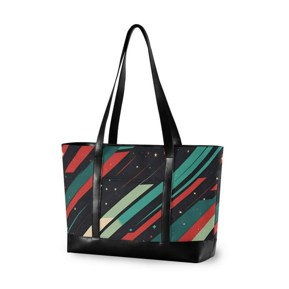 FORMRS Laptop Tote Bag for Women with 15.6" Computer Compartments Handbag, Abstract Stripes