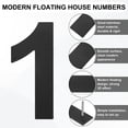 thumbnail image 2 of Uxcell 1-Pack Modern Floating House Numbers for Outside, 5 Inch Stainless Steel Matte Black Large Address Number [Digit 1], 2 of 7