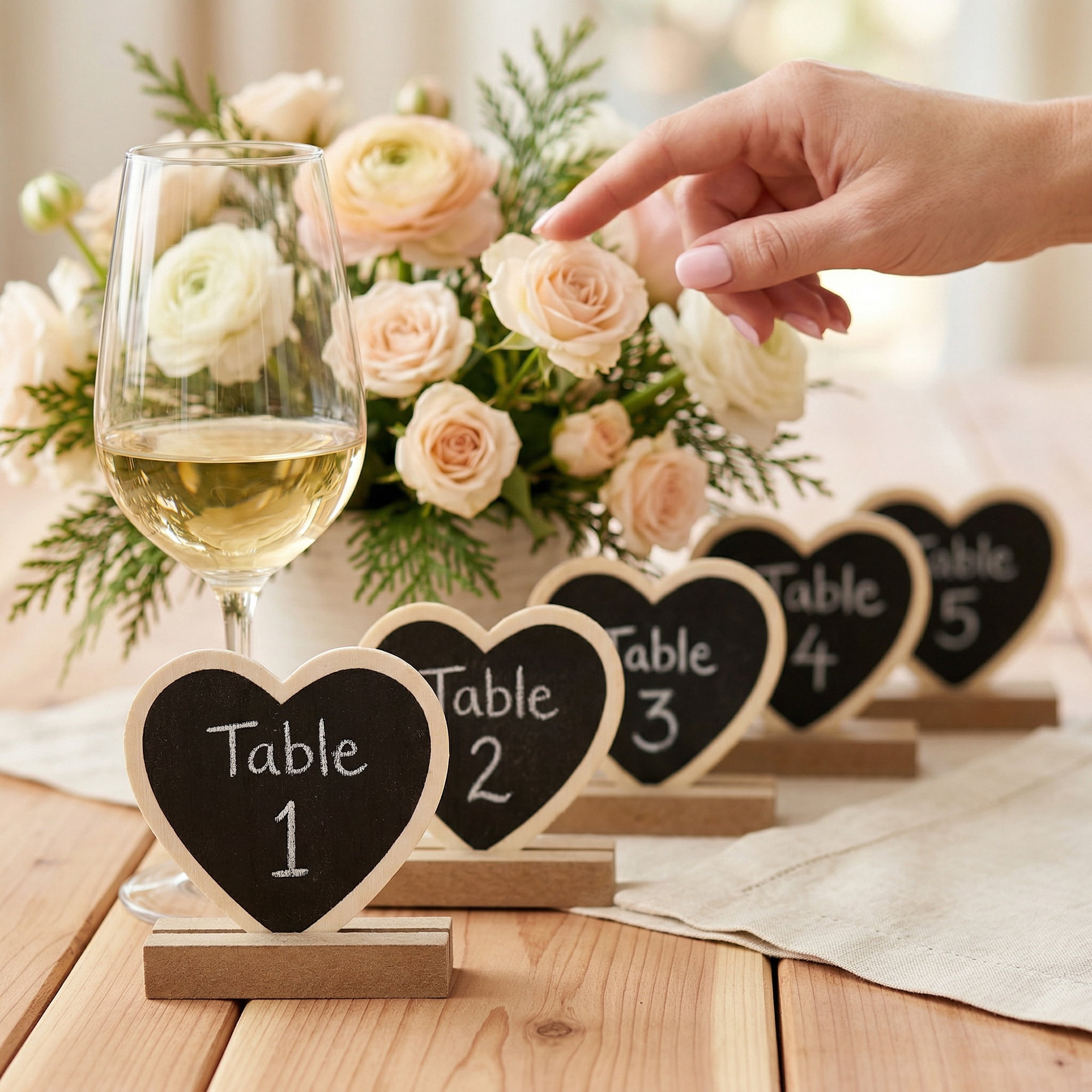 Unique Bargains 20Pcs Mini Chalkboard Signs with Support Base 10Pcs Heart Shape 3" x 1.0" x 2.8"