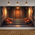 thumbnail image 6 of Spooky Theme Halloween Banner Pumpkin Decoration Skull Design Horror Decor for Halloween Party Home Decoration Outdoor Decor, 6 of 9