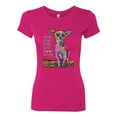 thumbnail image 3 of Wild Bobby, Dean Russo In My Mind Dog Lover Womens Slim Fit Junior Tee, Raspberry, Large, 3 of 6
