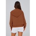 thumbnail image 2 of Sudadera con Capucha PRETTYGARDEN con Cierre Marrón Talle S, 2 of 8