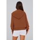 thumbnail image 2 of Sudadera con Capucha con Cierre PRETTYGARDEN Marrón Mediana, 2 of 8