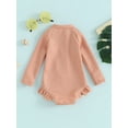 thumbnail image 4 of Bslissey Toddler Girls Rashguard One Piece Swimsuit Long Sleeve Zip Up Ruffle Swimwear Infant Solid Color Bathing Suit 6M 12M 18M 24M 3T 4T Kids Casual Summer Beach Wear, 4 of 9