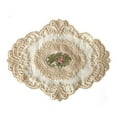 thumbnail image 2 of Luckyn Rustic Cotton Lace Tablecloth Lace Floral Table Cover Dustproof Table Doilies 4 Pcs, 2 of 5