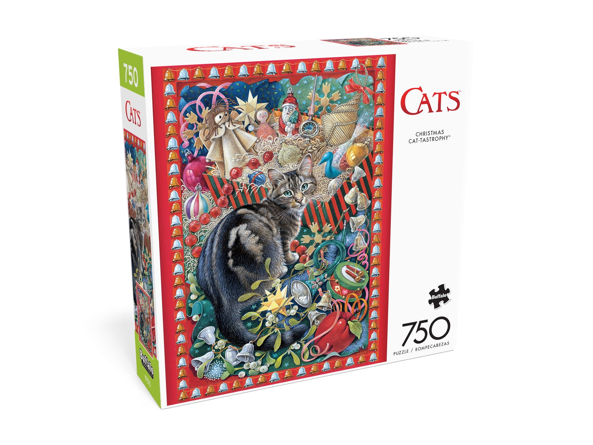 Buffalo Games 500-Piece Cats Christmas Cat-tastrophy Interlocking Jigsaw Puzzle