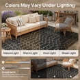 thumbnail image 6 of DEORAB Outdoor Rug 5'x 8' Polypropylene Surface Washable UV-Resistant Carpet Patio Deck Porch，Black & Beige, 6 of 10