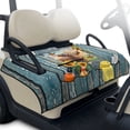 thumbnail image 2 of COEQINE Quilted Golf Cart Seat Cover, Folds Like a Bag with Handle for Easy Carry, Universal Fit 51.2"x30.3" for EZGO Yamaha Club Car 2-Seaters, 4 Pockets, Highland Cow Sunflower Wood Grain, 2 of 8