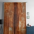 thumbnail image 5 of Burnt Orange Semi Sheer Curtains Drapes for Living Room,Bedroom,French Doors Window 54 Inches Long,Retro Oil Painting Modern Abstract Art Aesthetics Rod Pocket Chiffon Curtain Drapery Voile Panel, 5 of 6