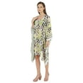 thumbnail image 3 of Moomaya WoMen's Short Hoodie Kaftan Loose Tunic Kimono Sleeve Mini Beach Cover Up Dress, 3 of 7