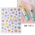 thumbnail image 1 of Diseño de Arte de uñas nevadas de invierno, pegatina 3D de árbol de las maravillas de alce de nieve blanca, decoración de uñas, accesorio de calcomanía de oso de pingüino lindo SAF816, 1 of 4