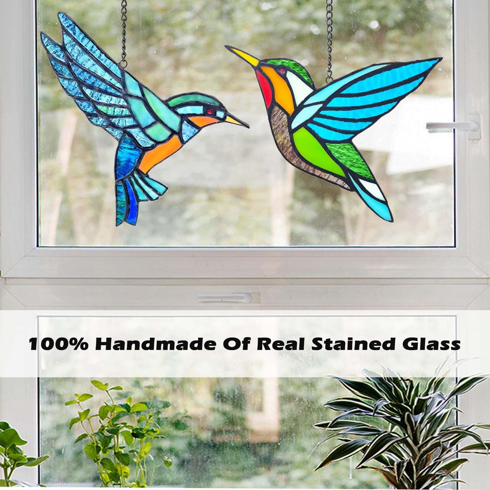 Attrape-Soleil Colibri En Acrylique – 20x20 Cm – Décoration Fenêtre, Suspension Colorée - 3