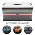 thumbnail image 3 of Luxshiny Coffre de Rangement en Plastique Durable Multi avec Design Pliable pour Usage Automobile, Transparent 27.5 x 15 x 12 Pouces, 3 of 8