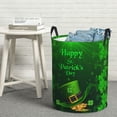thumbnail image 3 of DouZhe Waterproof Collapsible Large Laundry Baskets, St. Patrick's Day Holiday Prints Circular Hamper with Handles, 3 of 7
